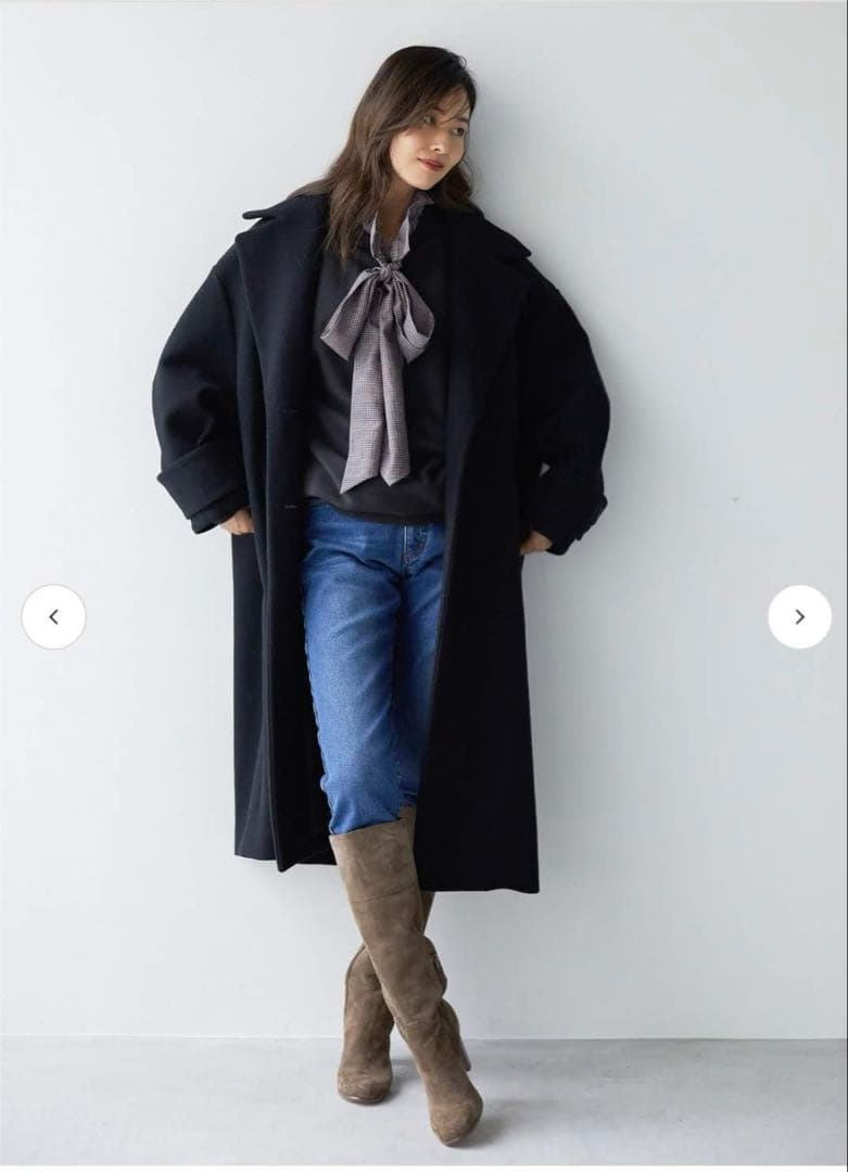 ルーニィ　ボリュームスリーブコート　ブラック38