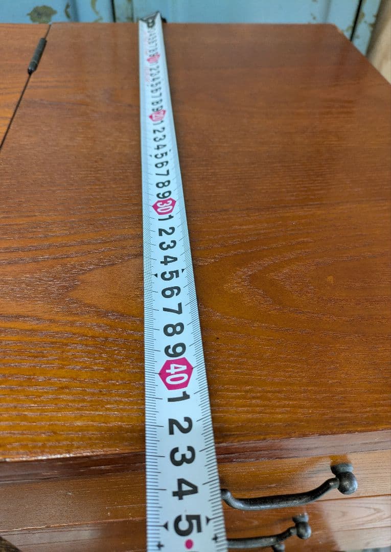 懐かしい昭和レトロ商品☆文机 折り畳み式テ ーブル 三段引き出し　和製家具