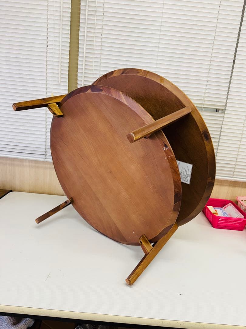 NITORI ニトリ 丸い テーブル インテリア 座卓 ちゃぶ台 80cm 食卓