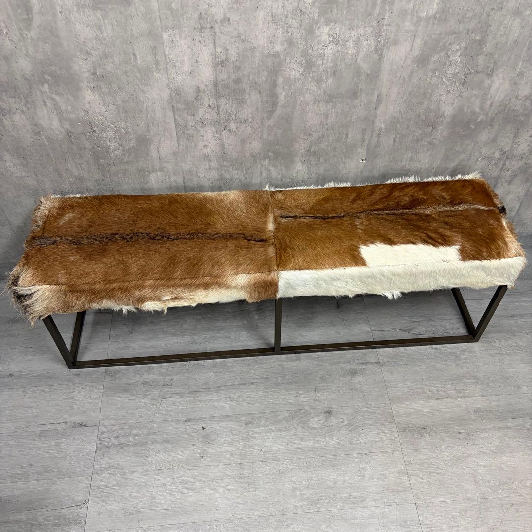 KARE ヤギ皮　カントリーライフ　ベンチ　毛皮