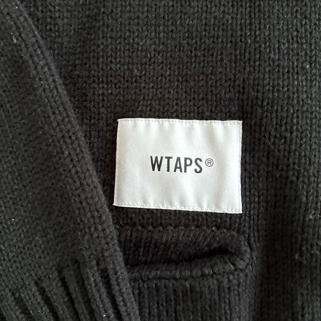 WTAPS ブラック ジップアップ カーディガン
