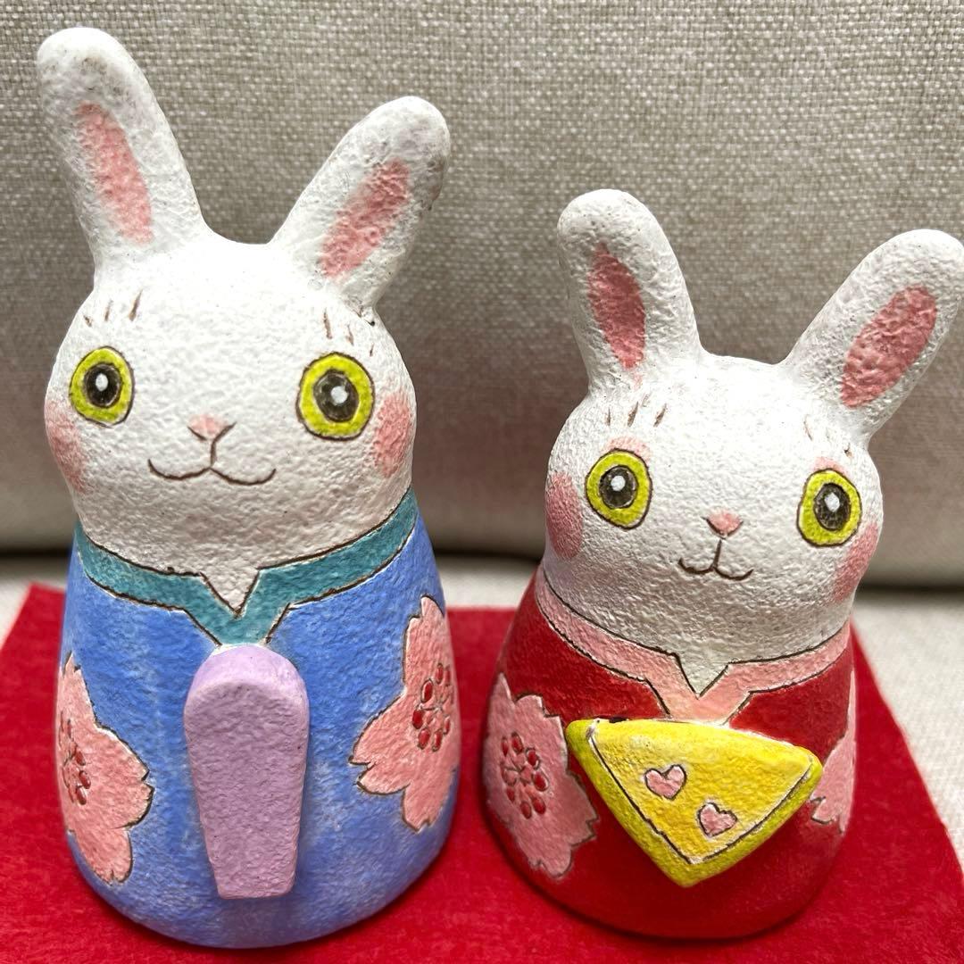 月魚ひろこ　だるまうさぎのお雛様