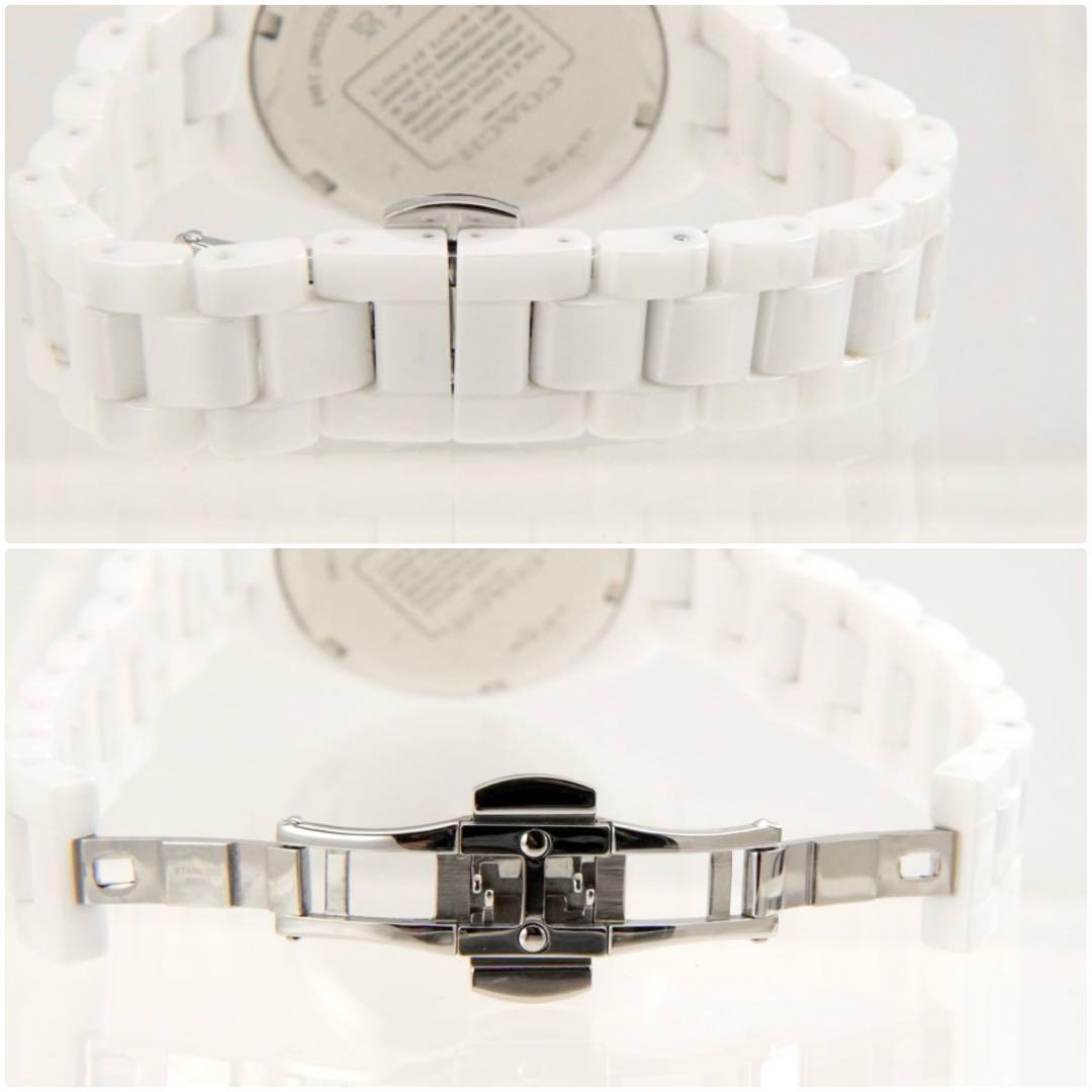 【新品電池•回路検査済】COACH　コーチ　腕時計　セラミックベルト レディース