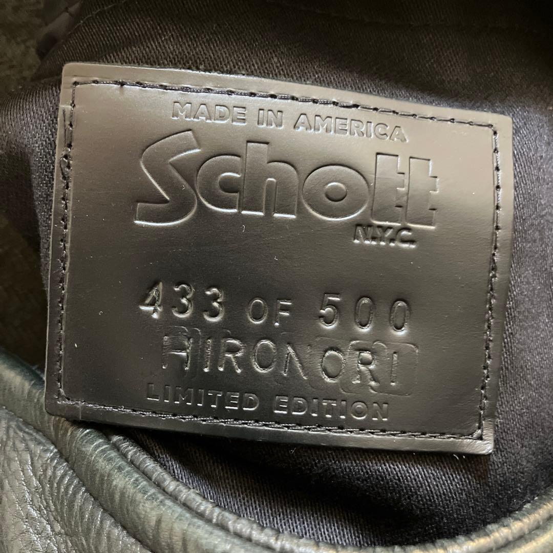 世界限定500着 Schott 90周年 ダブルライダース ショット　サイズM