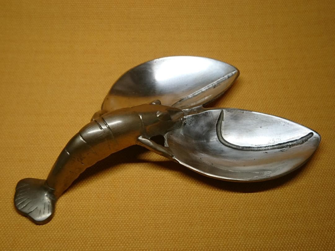 ビンテージ　ザリガニ　銅製　トレー　置物　インテリア　工芸品　美術品　A1290