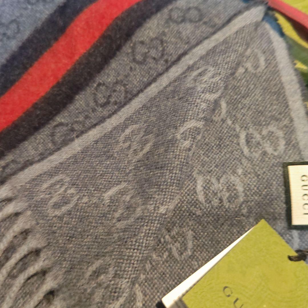 ❤新品箱袋付❤ GUCCI マフラー ストールショール スカーフ❤ネイビー❤