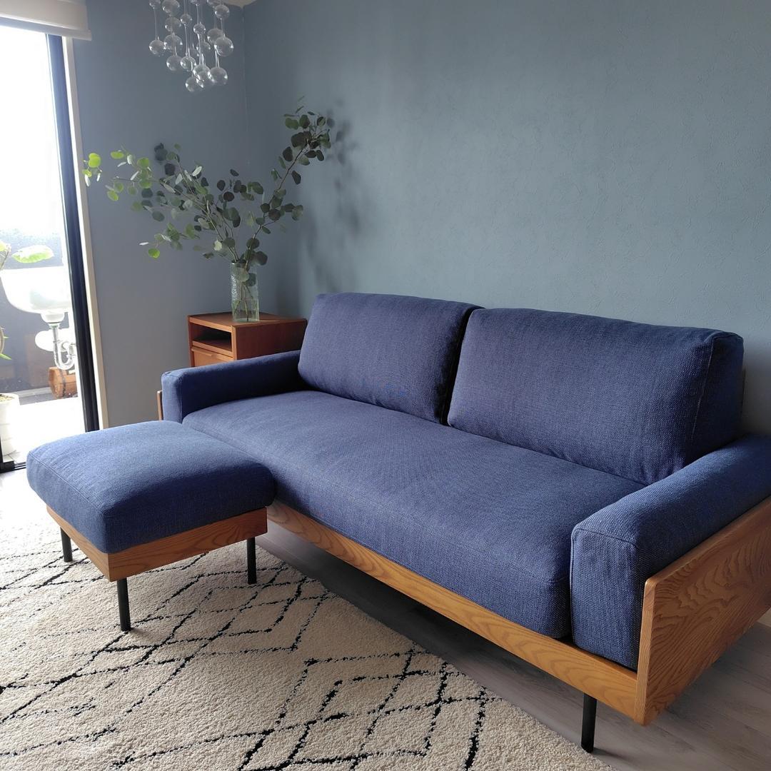 unico TREL 替えカバー ＊廃番ブルー ＊　3シーター用＋オットマン用