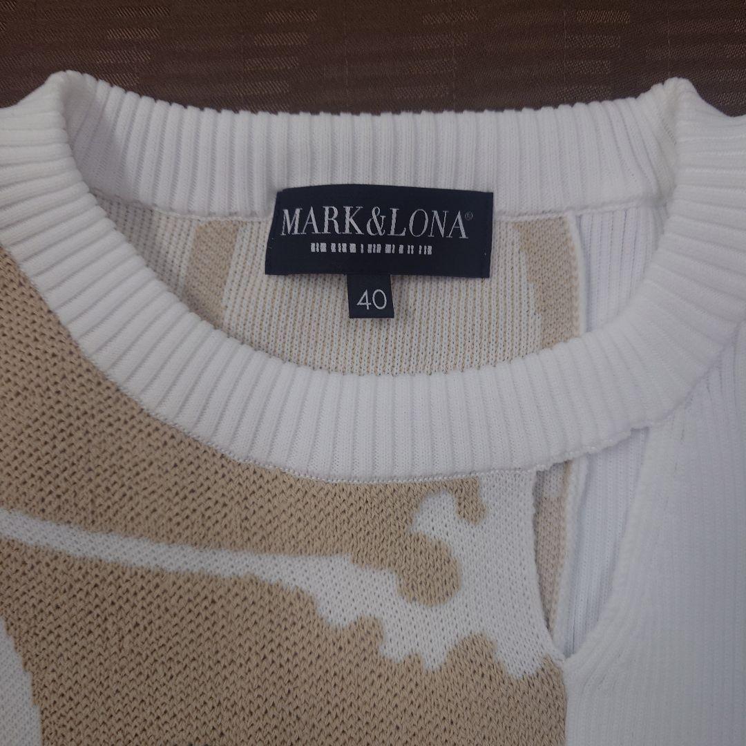 MARK&LONA ゴルフ　カモフラージュ柄ニット 40