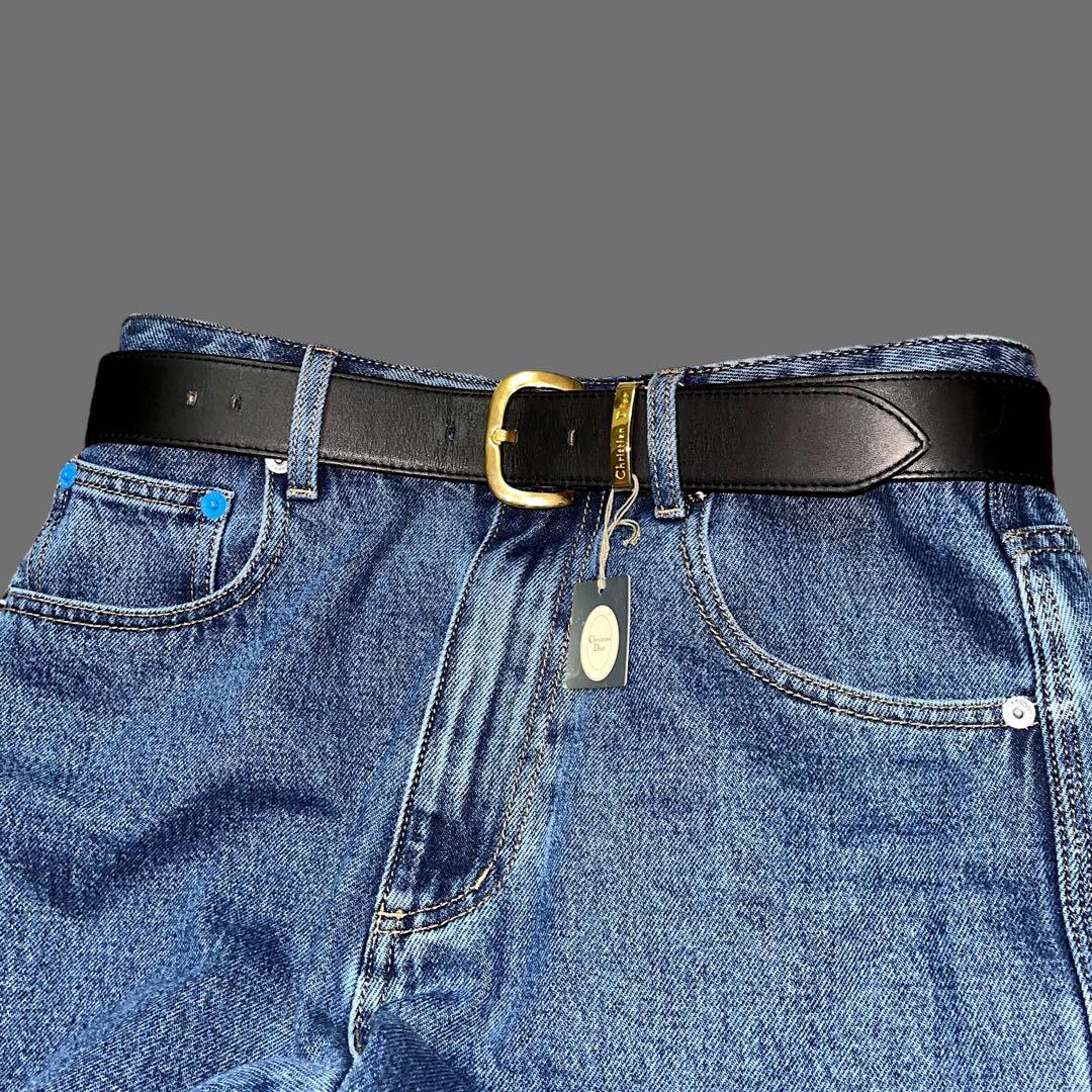 小物 Christian Dior Black leather belt