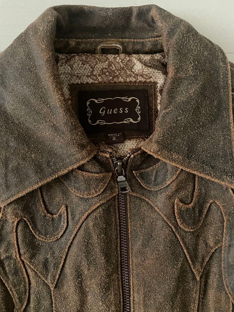 Guess shury itimi レザージャケット　スウェード 古着　y2k