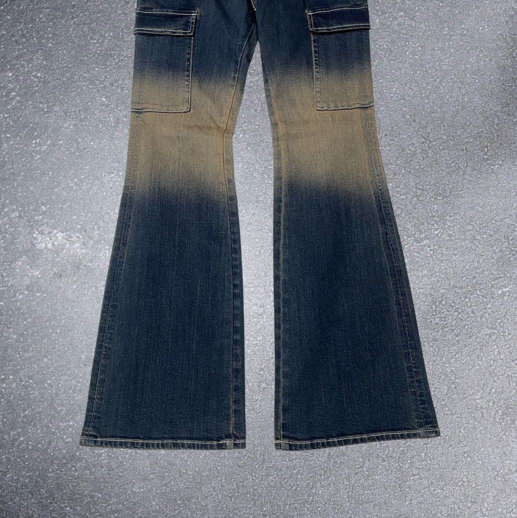 EVRIS　グラデーションフレアデニムパンツ　インディゴ　S