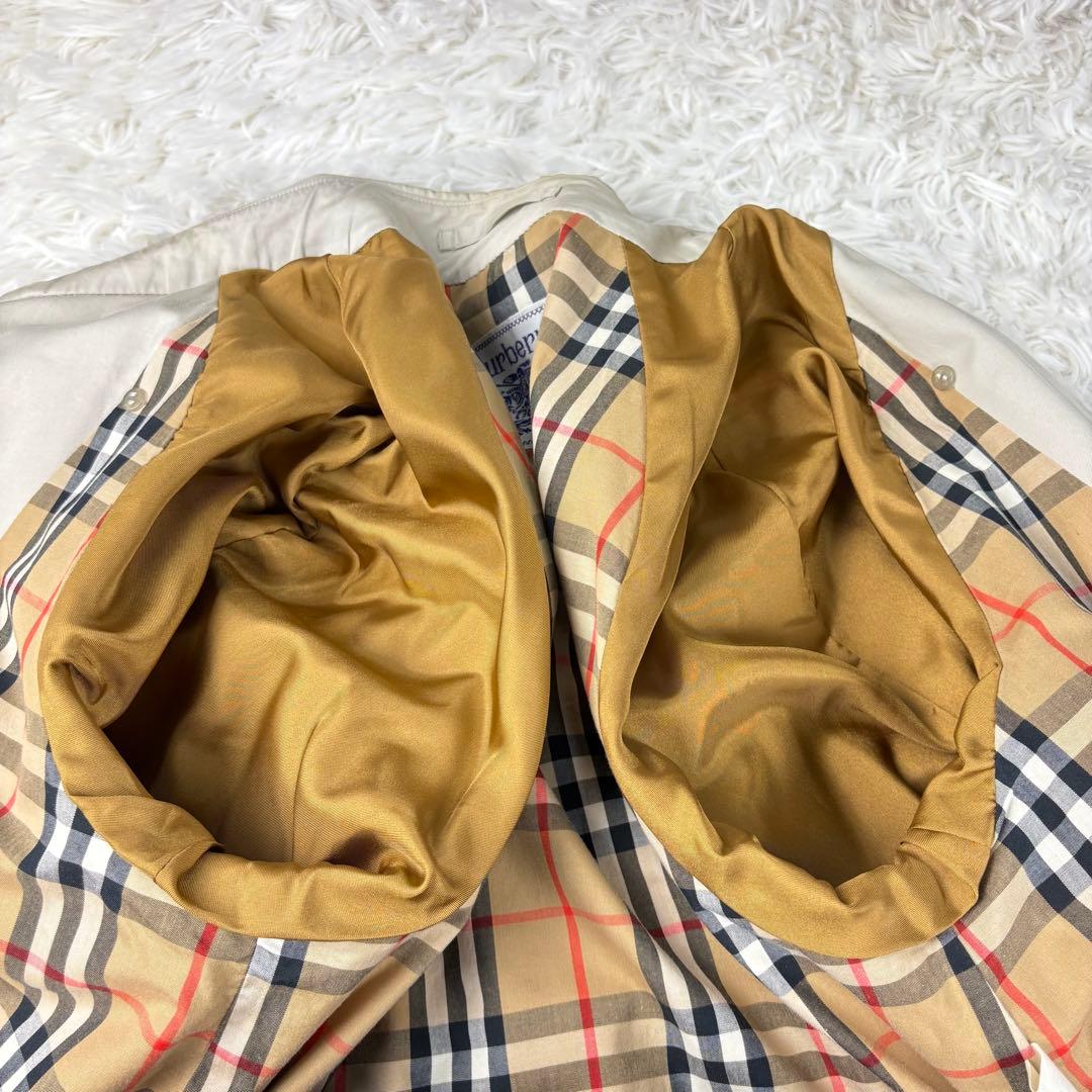 【良品】バーバリー　トレンチコート　白タグ　ベージュ　Mサイズ　着丈117ロング