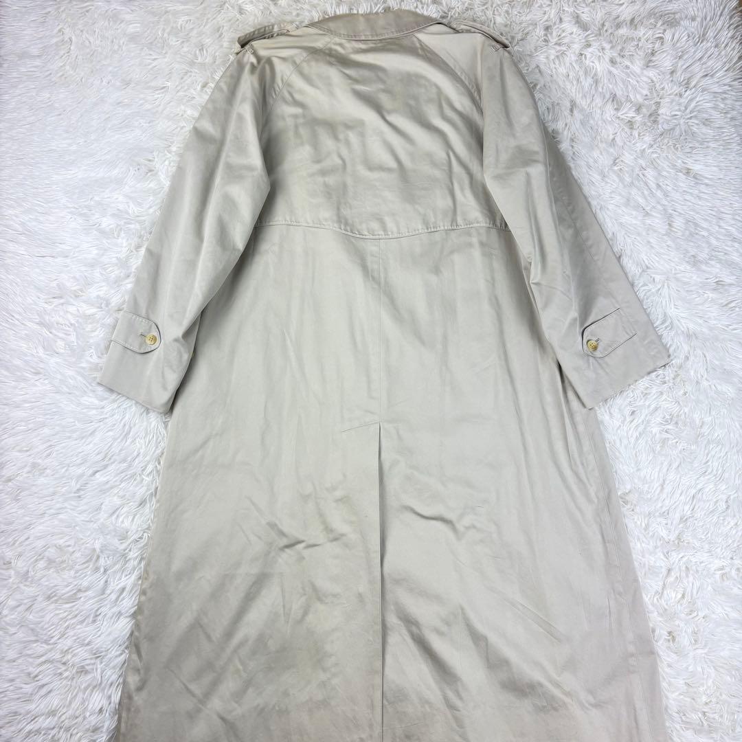 【良品】バーバリー　トレンチコート　白タグ　ベージュ　Mサイズ　着丈117ロング
