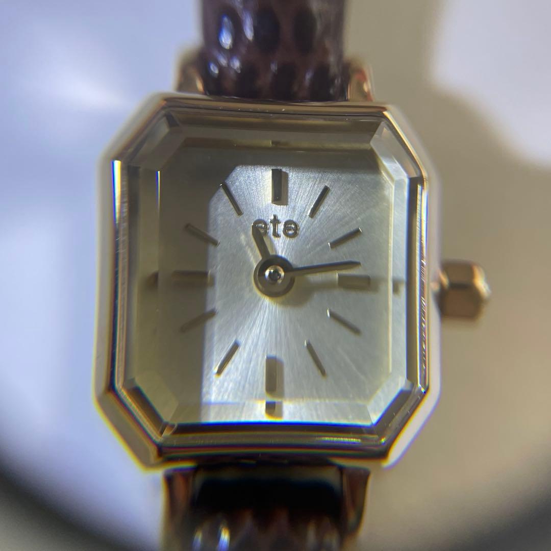 ete ウォッチ オクタゴンフェイス ダイヤモンド 時計 美品