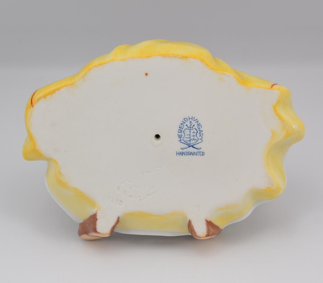 カエルに驚く少女　★ヘレンド　フィギュリン　ハンガリー　ヴィンテージ　美品