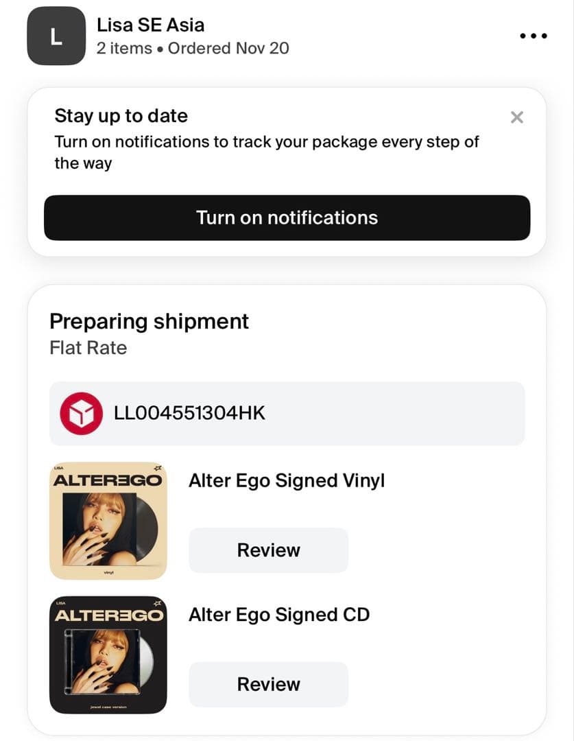 リサ ALTER EGO 直筆サイン CD レコード セット blackpink