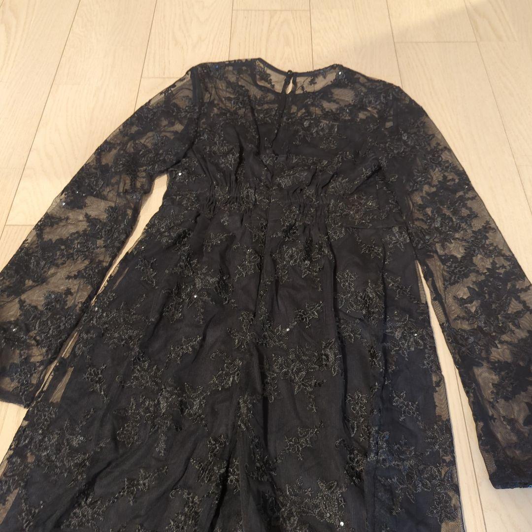 Ameri　SPANGLE LACE ROMPERS