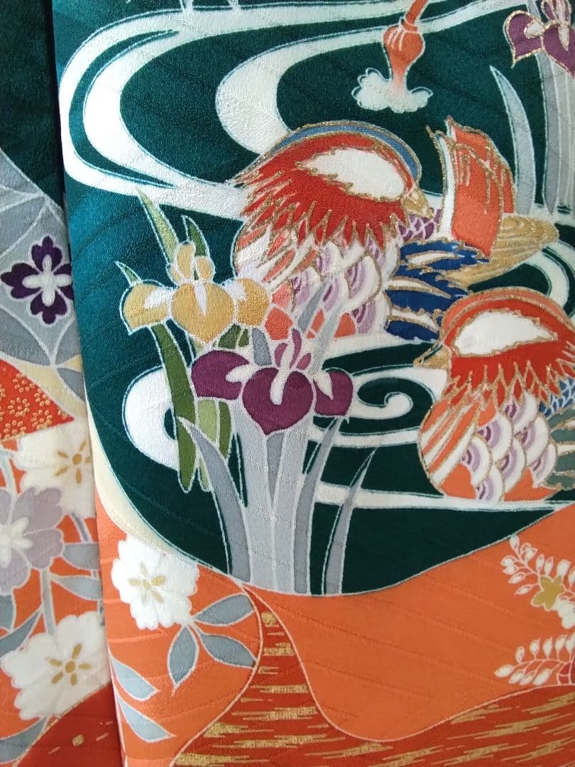 超お買得】振袖フルセット、正絹振袖成人式、重ね衿帯揚げ帯締め、西陣袋帯落款