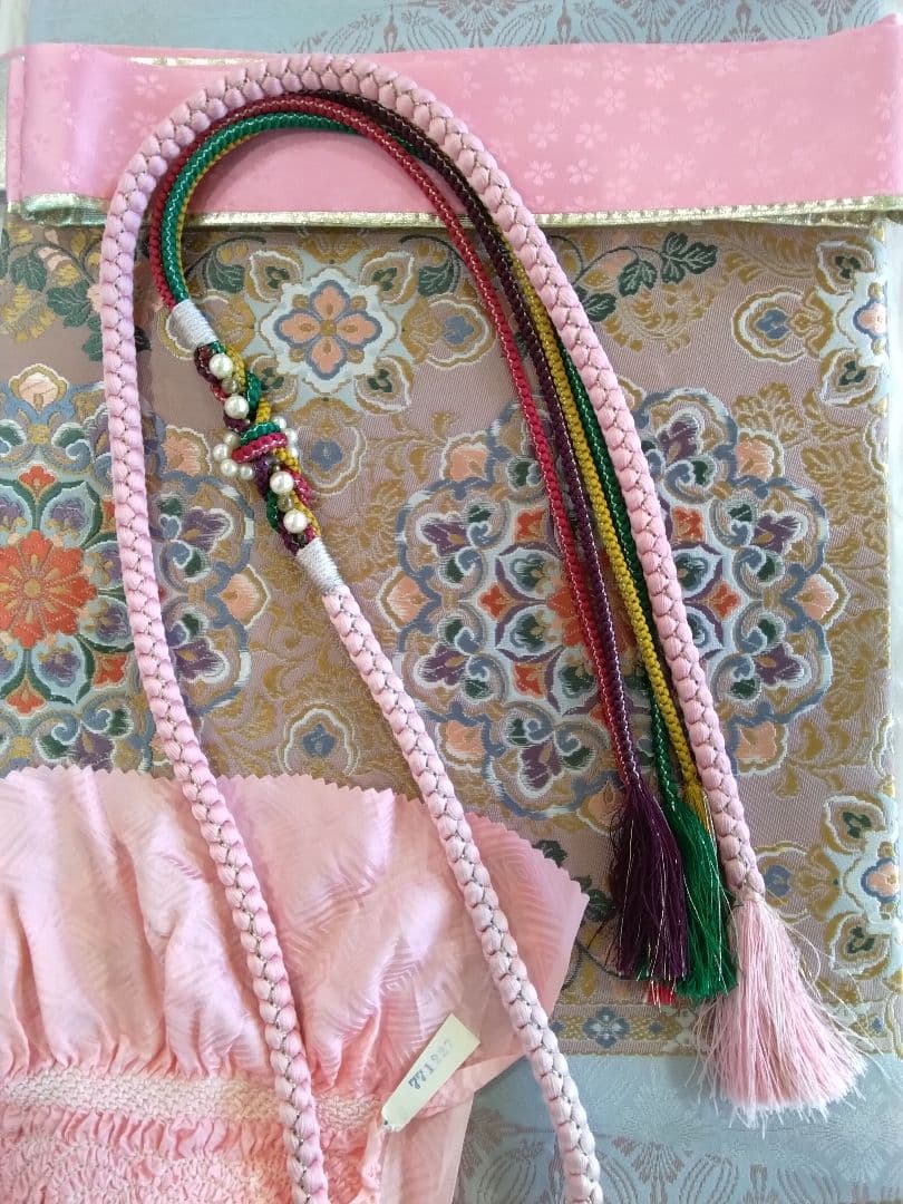 超お買得】振袖フルセット、正絹振袖成人式、重ね衿帯揚げ帯締め、西陣袋帯落款