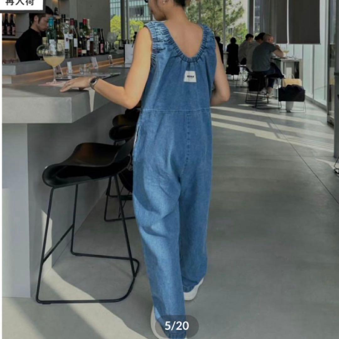 完売商品⭐︎MOKA tag denim coveralls デニムオールインワン