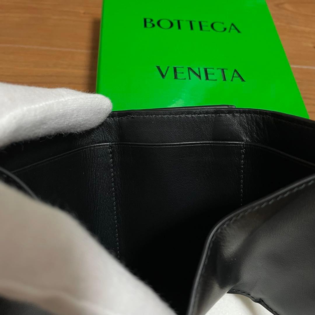 未使用展示品　BOTTEGA VENETA 三つ折り　財布　ブラック