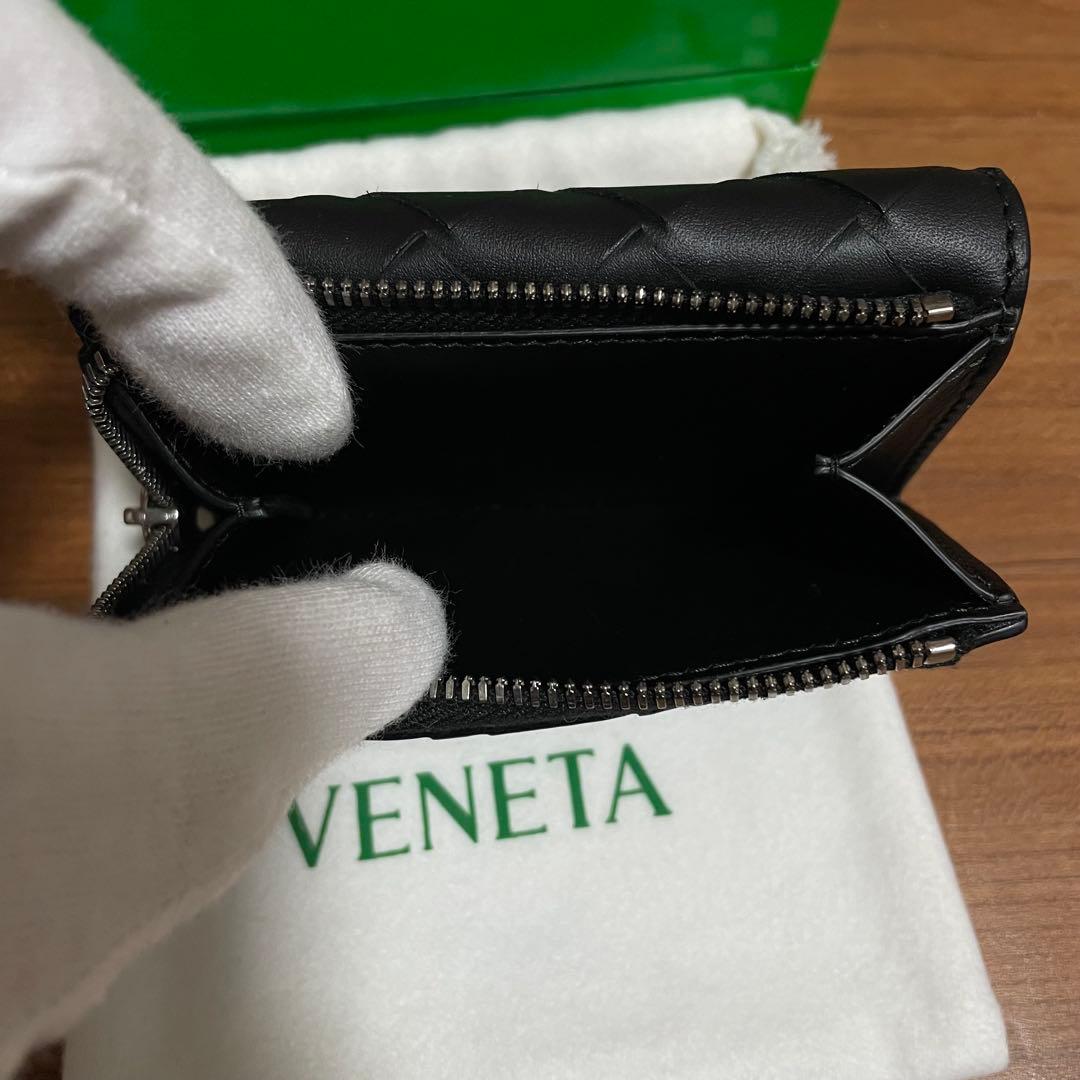 未使用展示品　BOTTEGA VENETA 三つ折り　財布　ブラック
