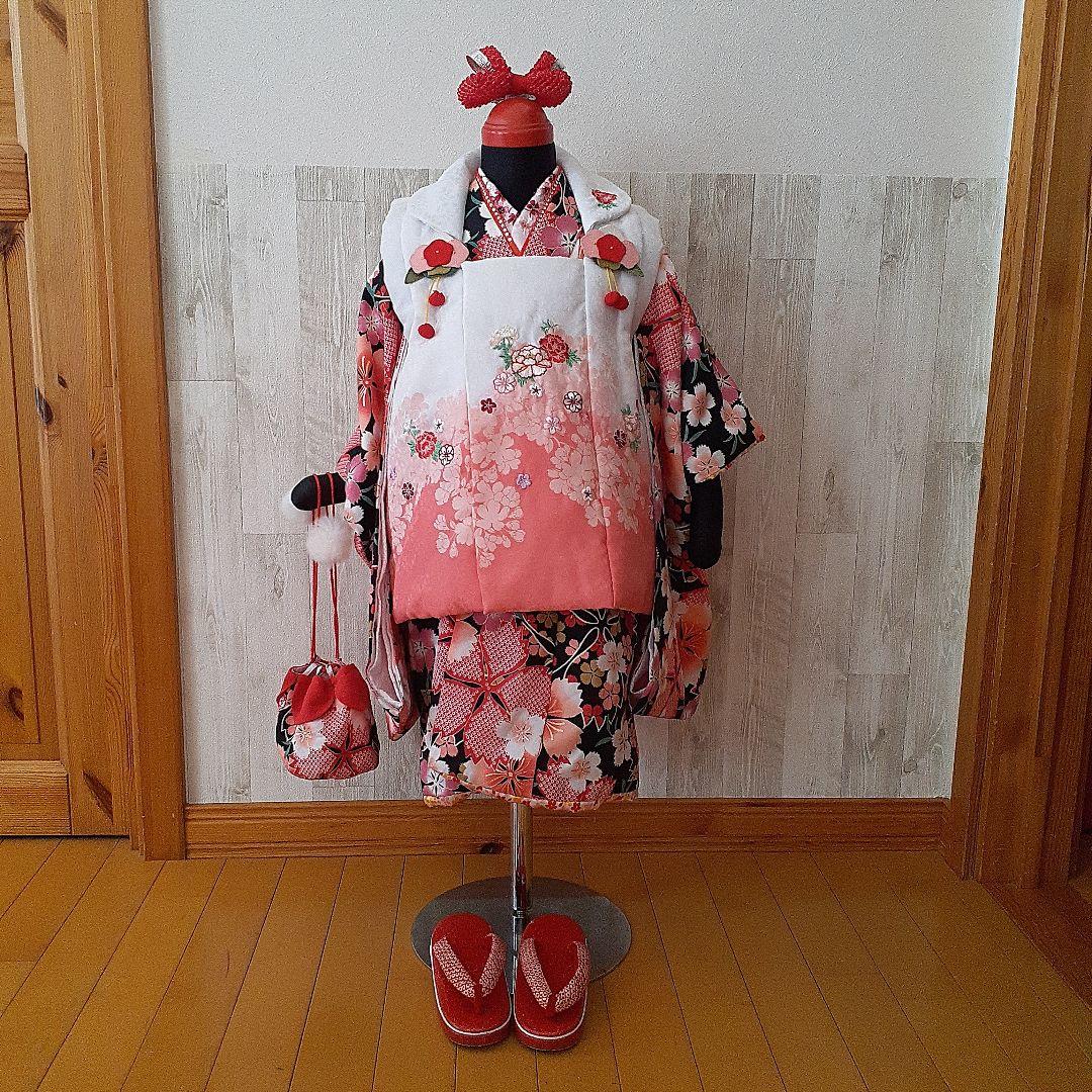 なでしこ 七五三 3歳 女の子 着物セット
