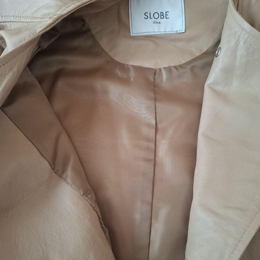 【美品】SLOBE IENA ライダースレザージャケット ラムレザー 40号