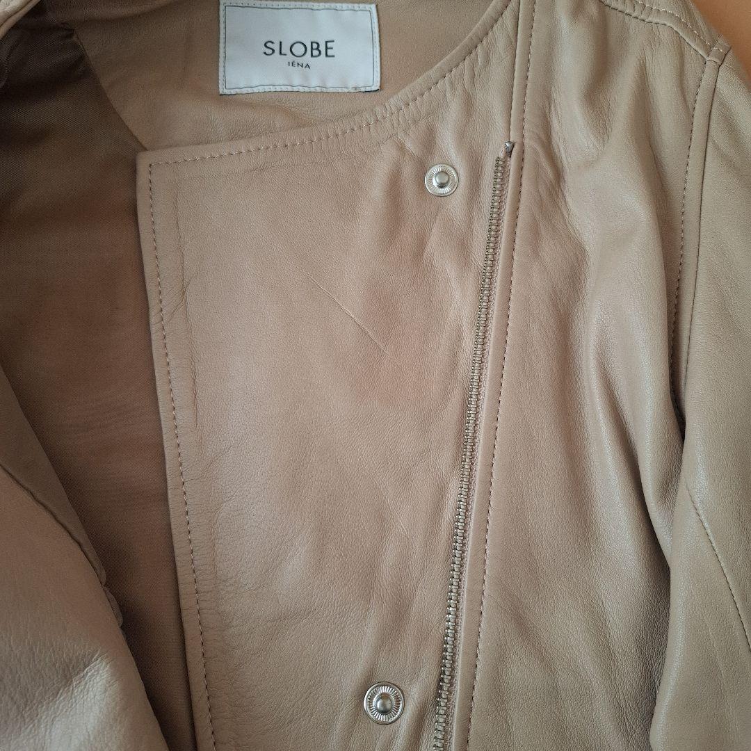 【美品】SLOBE IENA ライダースレザージャケット ラムレザー 40号