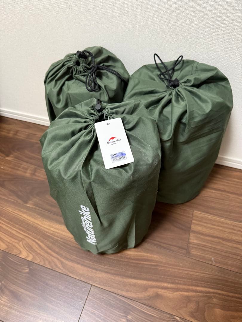 【3個】Naturehike エアーマット 自動膨張 厚手5cm（グリーン）