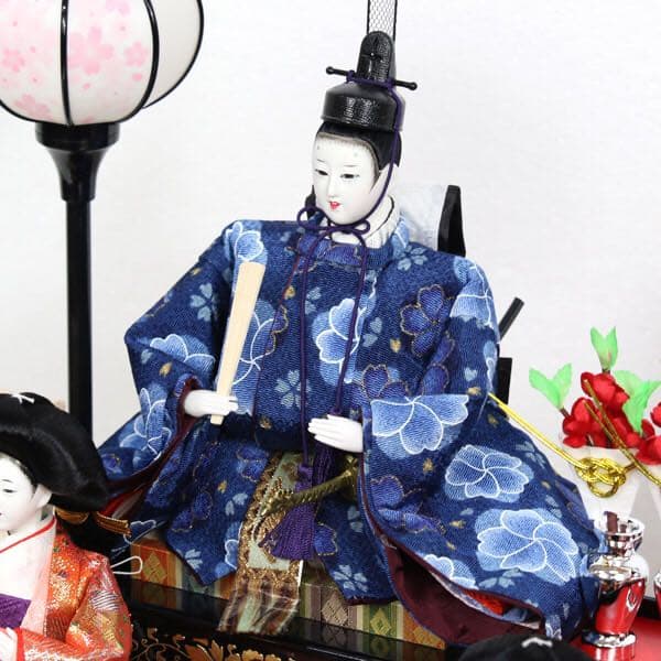 雛人形　ケース飾り 五人飾り オルゴール付き