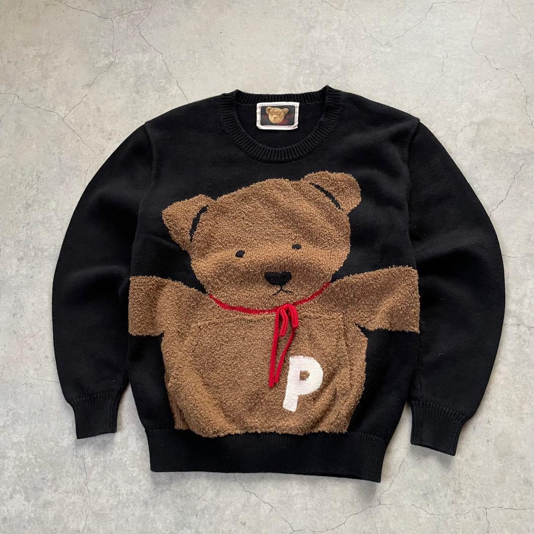 PINK HOUSE ピンクハウス ニット クマ編み込み セーター 黒