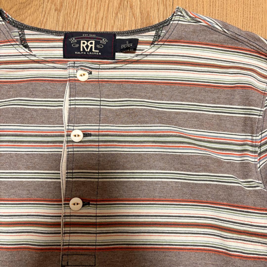 【美品】DOUBLE RL ヘンリーネック ボーダー