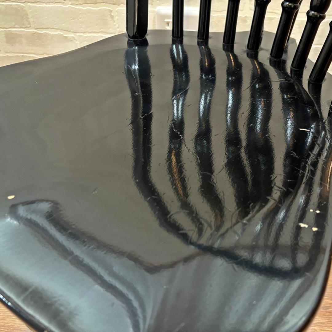 秋田木工 アンティーク レトロ ブラック スピンドルバック ウィンザーチェア②