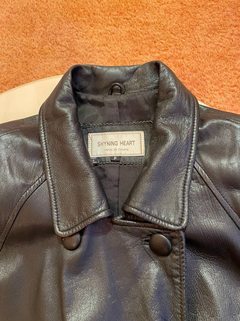 柔らか上質ラムレザートレンチコート❣️ダブルブレスト‼️国内宝飾展示会❣️定価35万円