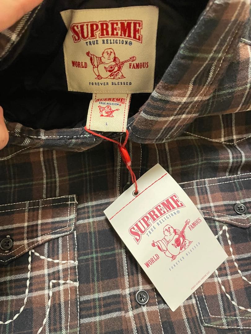 トップス Supreme x True Religion Flannel Shirt L