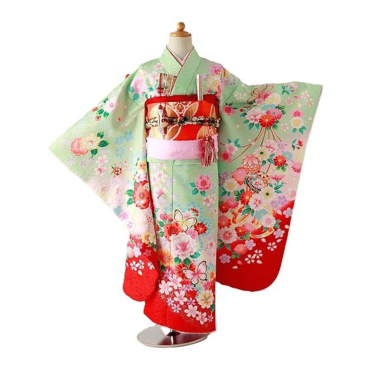 7歳 女の子 着物 七五三　四つ身 7-061