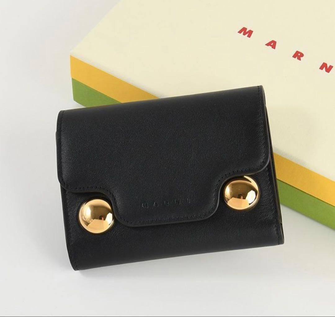 MARNI 三つ折り財布 ブラック