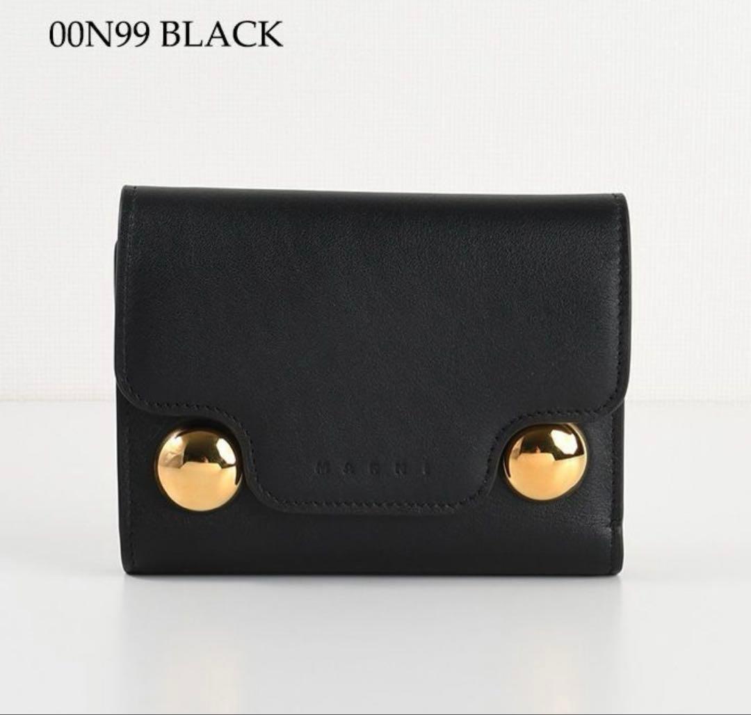 MARNI 三つ折り財布 ブラック