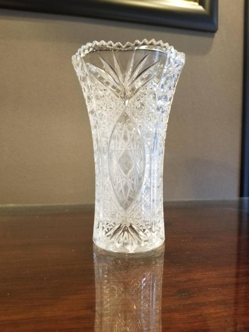 アーリーアメリカン　ガラス　花瓶