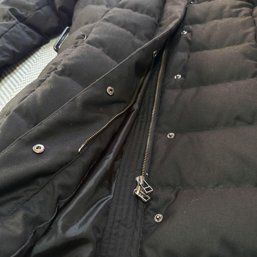 極美品 ルイルエブティック ベルト付きフォックスファーダウンコート 黒 LL