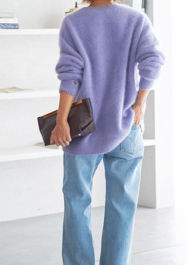 タグ付　NOBLE ノーブル　Fur Nuance プルオーバーニット　ふわふわ