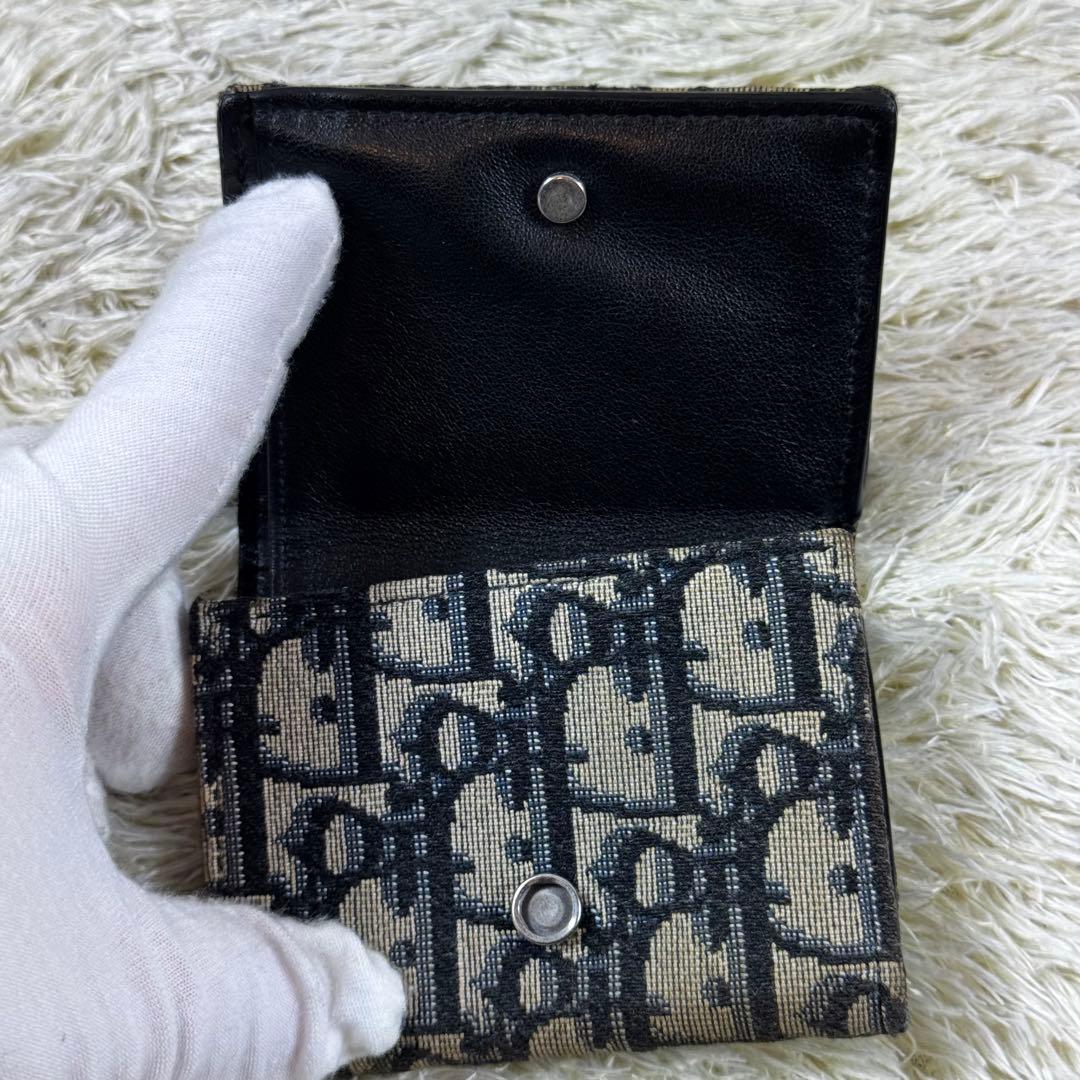 大人気✨ディオール　オム　三つ折り財布　ジャカードオブリーク　グレー