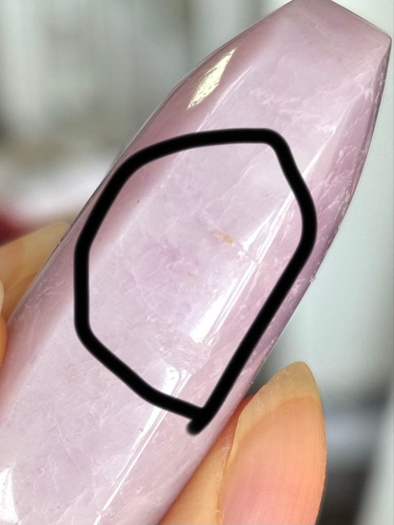 あ〜きゃん♬様　高品質　クンツァイト　パーム　握り石