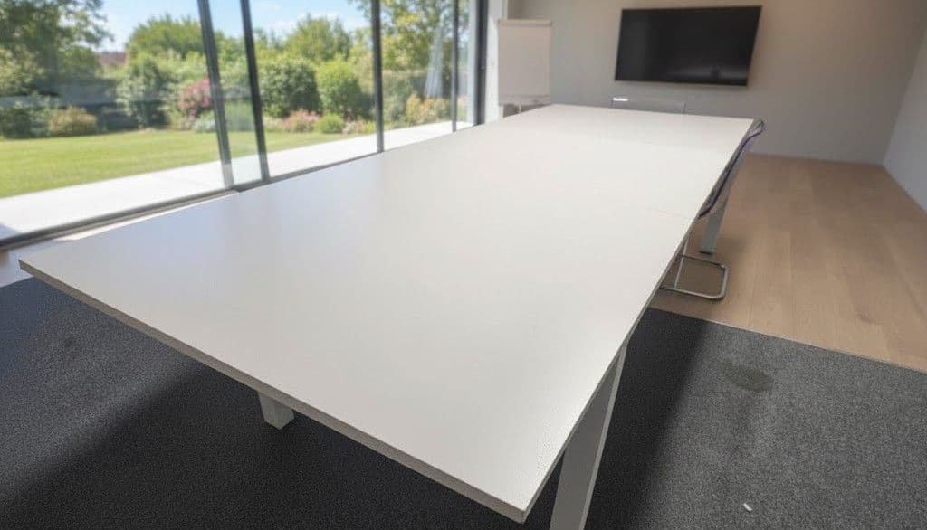 IKEA ダイニングテーブル伸縮型 6人 BJURSTA 白 260×95×74