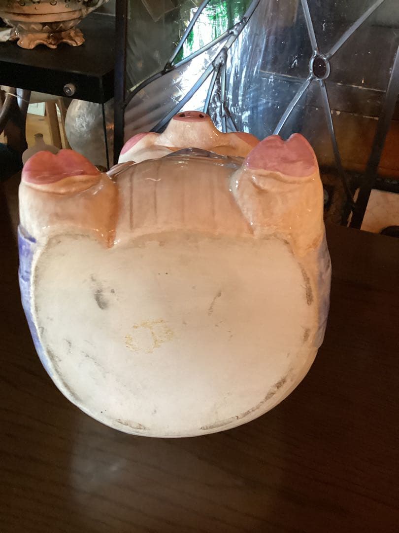 お菓子入れ　クッキージャー　ビィンテージ　ファーマーピッグ