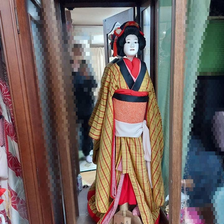 文楽人形　ガラスケース付き