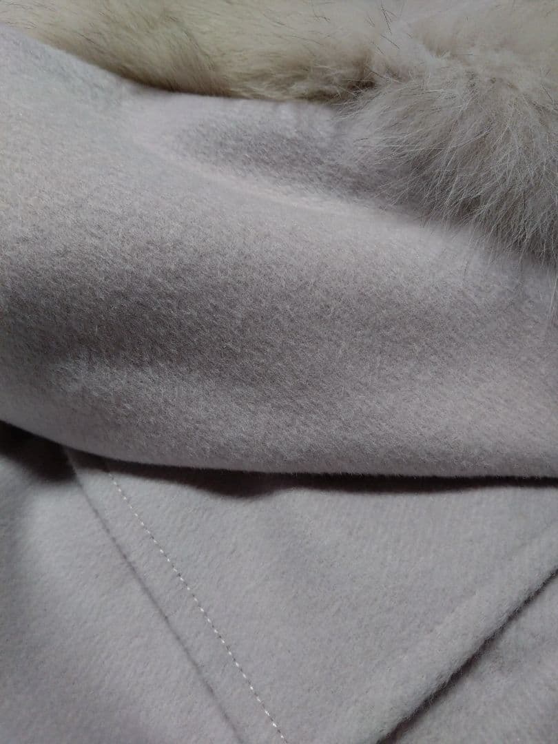 お値下げ♪ANAYI 薄紫 ダッフルコート フォックスファー付