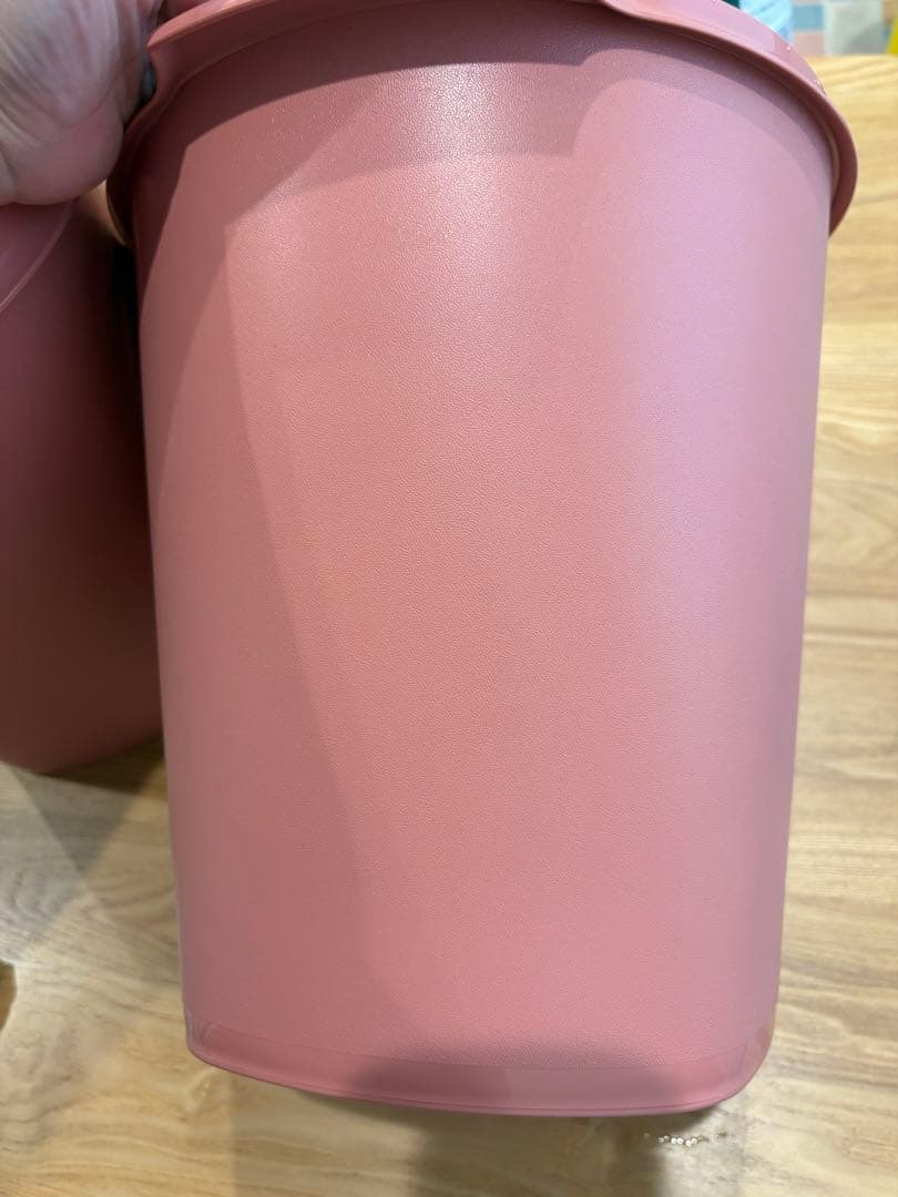 タッパーウェア　マキシデコレーター　サーモンピンク　2個セット　大サイズ