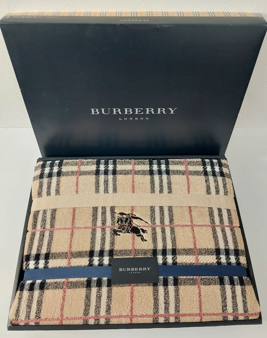 お得！バーバリー タオルケット ノバチェック 未使用 シングル